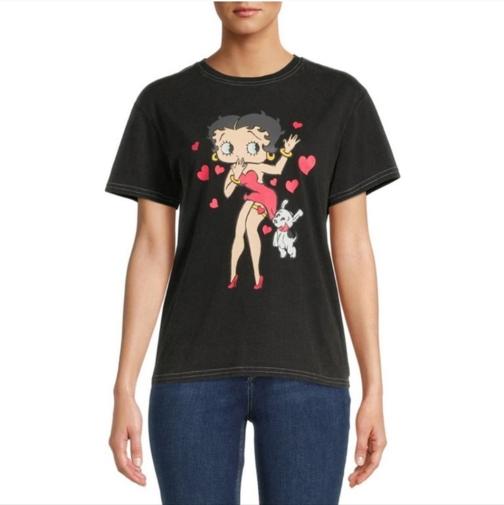 ✨ ICONIC VIBES ✨ Betty Boop Vintage Wash Graphic Tee